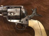 Antique Colt Single Action Army .44 Great Etched Panel, Ivory, Nickel - 13 of 15
