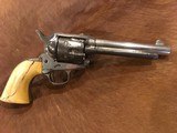Antique Colt Single Action Army .44 Great Etched Panel, Ivory, Nickel - 4 of 15