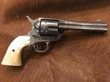 Antique Western Shipped Colt Single Action, Factory Error, .38/40 Nickel, Pearl, - 6 of 20