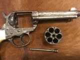 Factory Engraved Colt Thunderer, Nickel, Pearl, .41 - 13 of 20