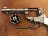 Factory Engraved Colt Thunderer, Nickel, Pearl, .41 - 12 of 20