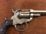 Antique Colt Lightning Revolver, .38, Nickel, Letter - 6 of 20