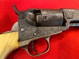 FACTORY ENGRAVED, ANTIQUE COLT 1849 POCKET MODEL, IVORY STOCKS - 7 of 20
