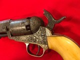 FACTORY ENGRAVED, ANTIQUE COLT 1849 POCKET MODEL, IVORY STOCKS - 2 of 20