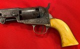 FACTORY ENGRAVED, ANTIQUE COLT 1849 POCKET MODEL, IVORY STOCKS - 5 of 20