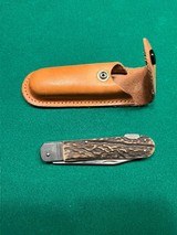 STAG HANDLE FOLDING KNIFE - Image 1 of 3