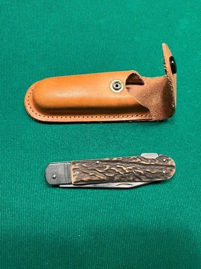 STAG HANDLE FOLDING KNIFE - Image 1 of 3