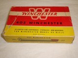 FULL VINTAGE WINCHESTER 405 WINCHESTER CARTRIDGE BOX - 1 of 8