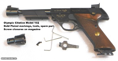 Collector/Engineer's Set of 4x High Standard 102, 103 Olympics, Citations, and Supermatic Trophy in 22 short (22s) plus spare magazine and 22lr barrel