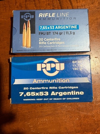 7.65x53 Argentine Rifle Ammunition