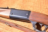 Savage 99EG solid frame lever safety in .308 Win, Minty clean everything with vintage leather strap. - 3 of 13