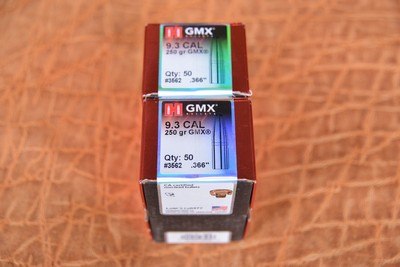 Hornady 9.3 (.366) 250g GMX bullets, two boxes - Image 1 of 1