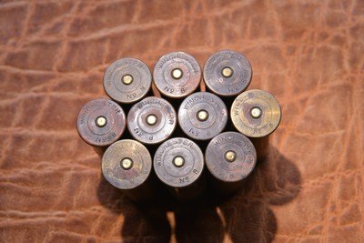 10 ga Brass shells 23 pcs total, 20 Winchester 3 1/4