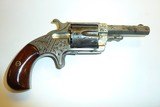 HOPKINS & ALLEN
XL #3 32CAL RIMFIRE FACTORY ENGRAVED REVOLVER. - 4 of 15