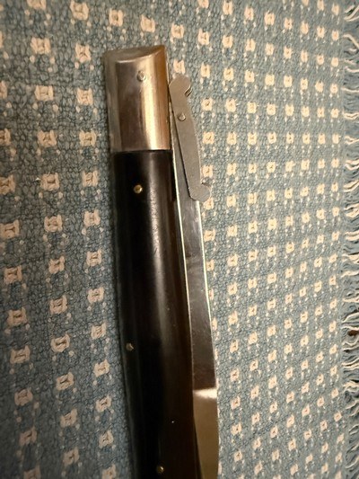 ORIGINAL c.1960'S RIZZUTO ESTILETO MILANO FULL 11" (SCARCE), BAYONET BLADE SWITCHBLADE KNIFE. - Image 11 of 12