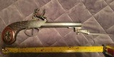 Beautiful, fire-able flintlock boxlock Belgian pistol with spring bayonet - 2 of 5