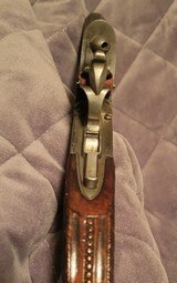 Beautiful, fire-able flintlock boxlock Belgian pistol with spring bayonet - 4 of 5