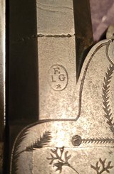 Beautiful, fire-able flintlock boxlock Belgian pistol with spring bayonet - 5 of 5