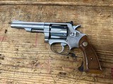 S&W 651 1 22 mag revolver.
J
frame, 4
barrel, square butt 6 shot revolver in stainless steel.