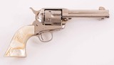 COLT SINGLE ACTION ARMY, NICKEL,.45 CALIBER, 4 3/4" BARREL, 1916 NEW ORLEANS SHIPPED - 2 of 14