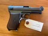 Mauser 1914 semi auto handgun