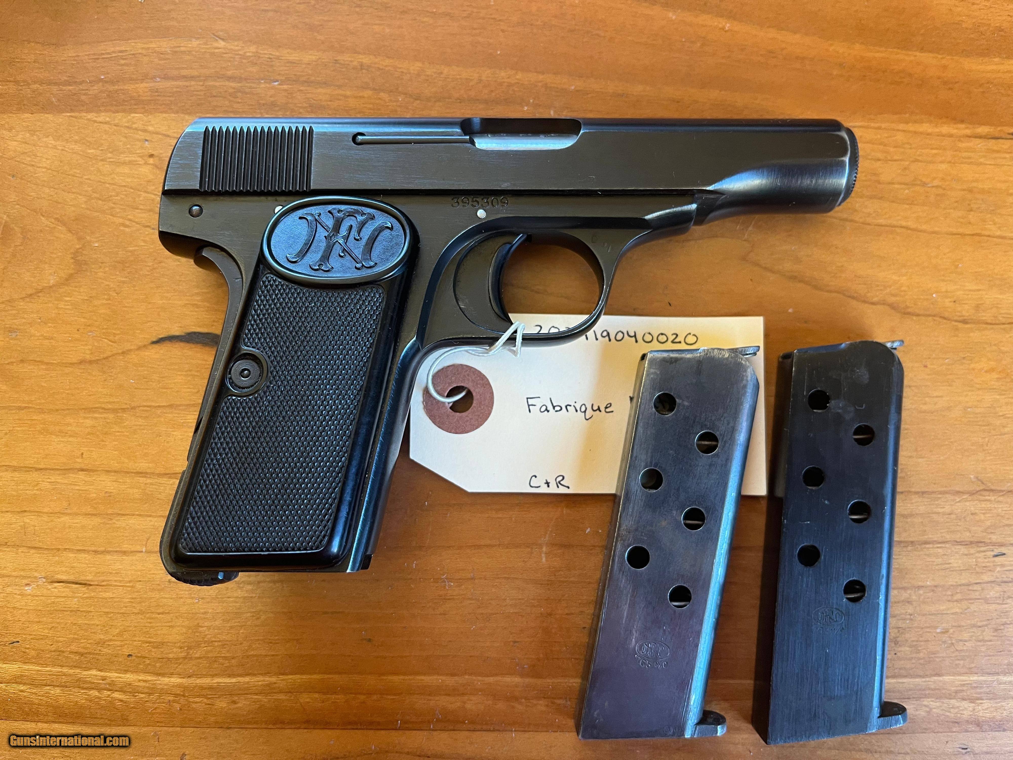 FN Fabrique Nationale (Browning) 1910 with holster and 2 magazines