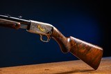 Browning pump action rifle in 22 long engraved by Master Engraver, Angelo Bee - 4 of 15