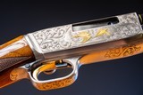 Browning pump-action rifle (Trombone) in 22 Long engraved by Master Engraver, Angelo Bee - 7 of 15