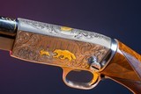 Browning pump-action rifle (Trombone) in 22 Long engraved by Master Engraver, Angelo Bee - 2 of 15