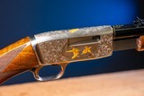 Browning pump-action rifle (Trombone) in 22 Long engraved by Master Engraver, Angelo Bee - 13 of 15