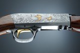 Browning semi automatic rifle (Takedown) in 22 LR engraved by Master Engraver, Angelo Bee