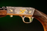 Browning automatic rifle (Takedown) marijuana themed in 22LR engraved by Master Engraver, Angelo Bee - 5 of 15