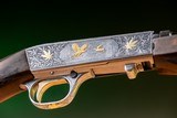 Browning automatic rifle (Takedown) marijuana themed in 22LR engraved by Master Engraver, Angelo Bee - 6 of 15