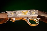 Browning automatic rifle (Takedown) marijuana themed in 22LR engraved by Master Engraver, Angelo Bee - 12 of 15