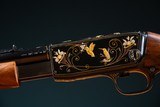 Browning pump action rifle (Trombone) in 22 Long engraved by Master Engraver, Angelo Bee - 4 of 15