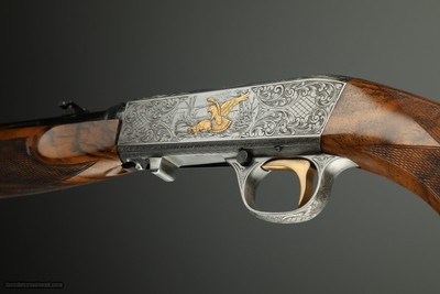 semi-automatic rifle (Takedown) in 22 LR engraved by Master Engraver, Angelo Bee