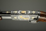 Browning pump action rifle (Trombone) in 22 Long engraved by Master Engraver, Angelo Bee - 8 of 15