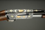 Browning pump action rifle (Trombone) in 22 Long engraved by Master Engraver, Angelo Bee - 2 of 15