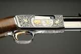 Browning pump action rifle (Trombone) in 22 Long engraved by Master Engraver, Angelo Bee - 5 of 15