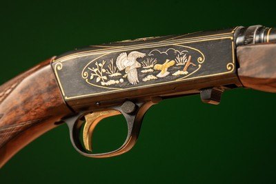 Browning Semiautomatic Rifle (Takedown) in 22LR engraved by Master Engraver, Angelo Bee - Image 1 of 15