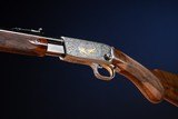 Browning pump action rifle (Trombone) in 22 Long engraved by Master Engraver, Angelo Bee - Image 8 of 15