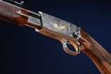 Browning pump action rifle (Trombone) in 22 Long engraved by Master Engraver, Angelo Bee - Image 5 of 15