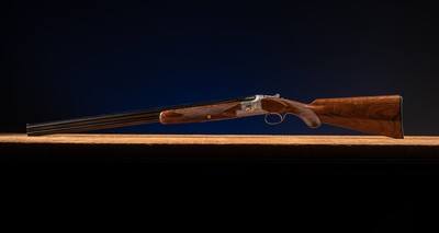 Browning B25 Superposed 20 Gauge shotgun engraved by Master Engraver Angelo Bee - Image 14 of 15