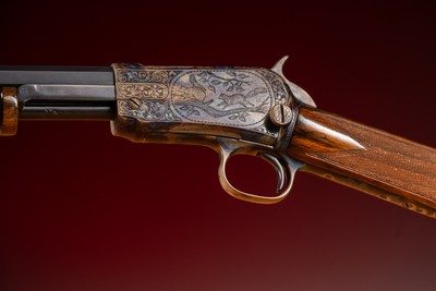 Winchester Model 1890 engraved by Master Engraver Angelo Bee - Image 6 of 15