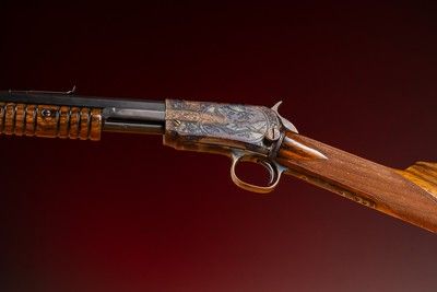 Winchester Model 1890 engraved by Master Engraver Angelo Bee - Image 8 of 15