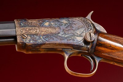 Winchester Model 1890 engraved by Master Engraver Angelo Bee - Image 2 of 15