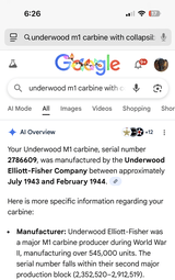 Nice 1943 Underwood M1 Carbine with collapsible stock - 2 of 13