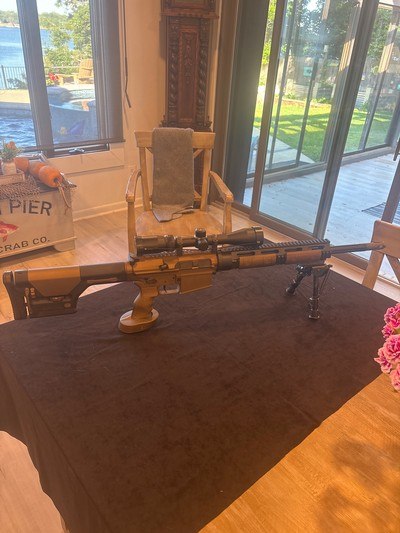 Beautiful unfired 2-tone DPMS SASS Sniper Rifle with Fluted Barrel and Vortex Scope - Image 1 of 10