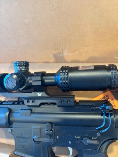 Beautiful unfired NIB custom Bushmaster with Bushnell tactical scope on Vortex Mt. Keymode fore end tactical flash-hider - Image 5 of 15
