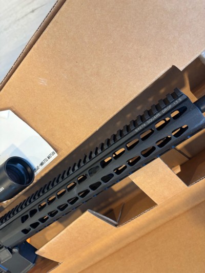 Beautiful unfired NIB custom Bushmaster with Bushnell tactical scope on Vortex Mt. Keymode fore end tactical flash-hider - Image 11 of 15